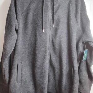 Women's Tek Gear Gray Fleece Jacket Sweater
